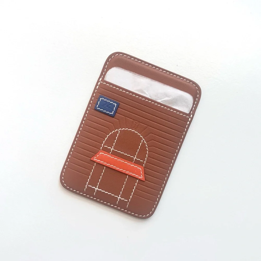 🔥 HERMES Faubourg MagSafe Card Holder in Gold Swift Calfskin